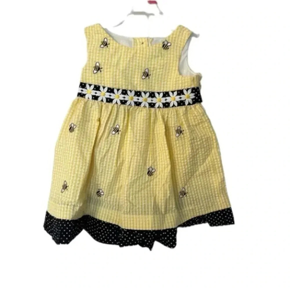 Emily Rose Infant Girl Sleeveless Yellow Bumblebee & Daisy Dress Size 18M NWT - Picture 1 of 10